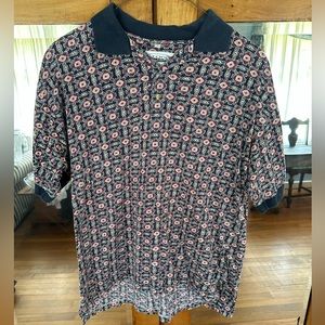 Men’s Stone Creek multi colored polo shirt. Size large.